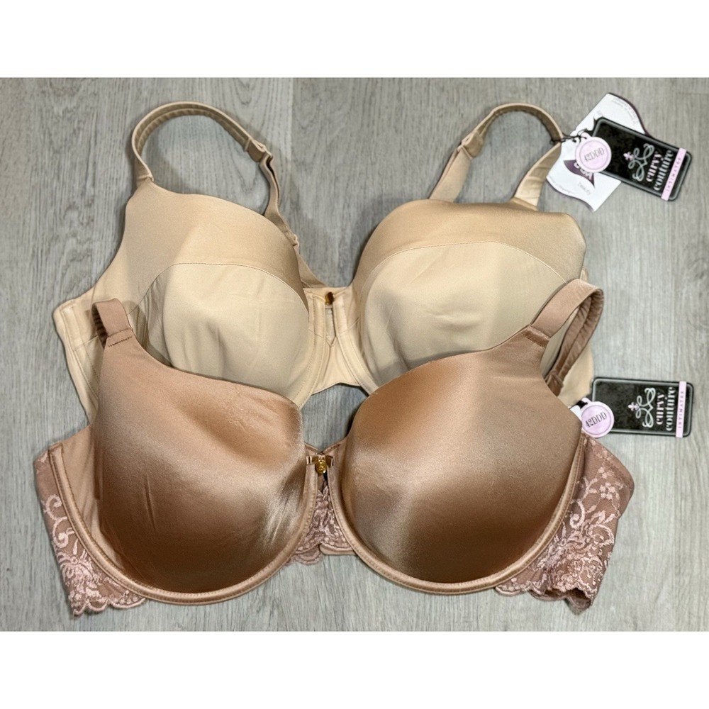 Curvy Couture T-Shirt Bra Women 42DDD Bombshell Nude Underwire Style 1001 NWT
